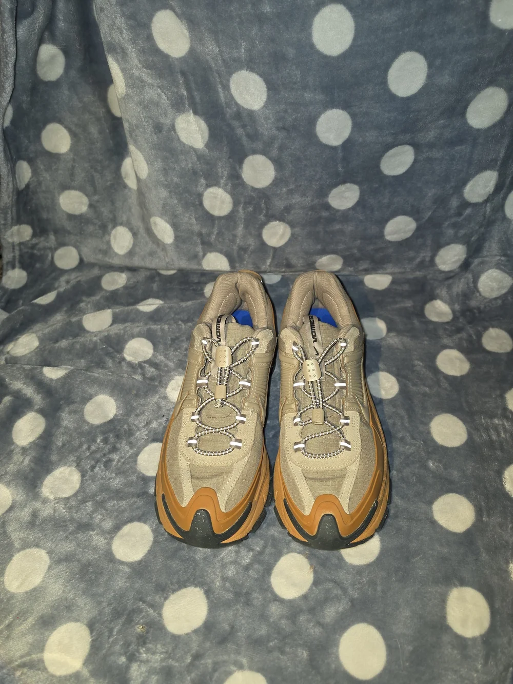 Nike Women's Beige and Orange Trail Athletic Sneakers
